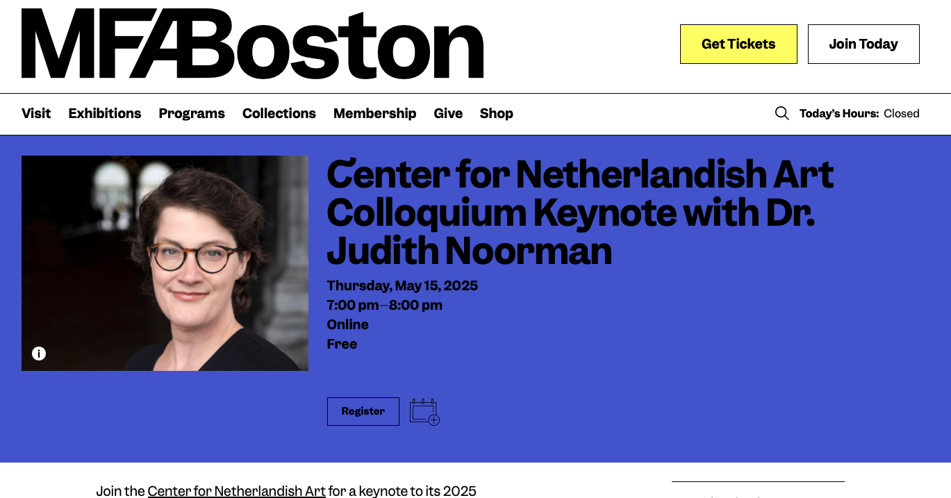 Judith Noorman’s Keynote Talk at the Center for Netherlandish Art